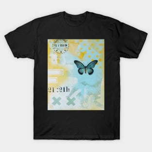 Picture of an original painting, green butterfly T-Shirt